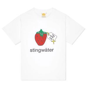 Tee Shirt Stingwater V Speshal Organic Strawberry T Shirt White