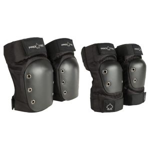 Pack de Protection Protec Street Knee Elbow Pads Set Open Black Genoux Coudes