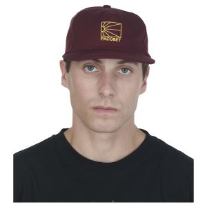 Casquette Rassvet 5 Panel Logo Cap Woven Dark Red