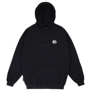 Sweat Capuche Magenta Fingerprint Plant Hoodie Black