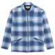 Chemise Fucking Awesome Full Zip Flannel Shirt Blue