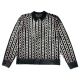 Pull Stingwater Jacquard Chain Collared Half Zip Sweater Black