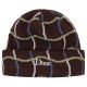 Bonnet Dime Wave Checkered Beanie Brown