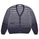 Cardigan Pop Trading Company Knitted Cardigan Navy Grey